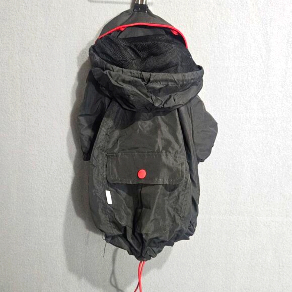 New Top Paw Windbreaker Jacket M Packable Hood Pocket Zips On